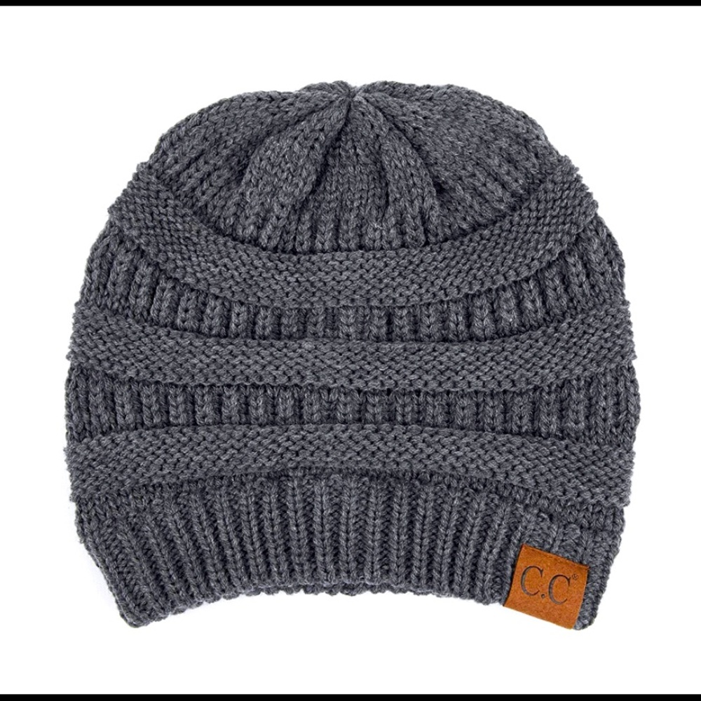 Fall/winter essential! NWOT CC dark grey beanie LIKE NEW